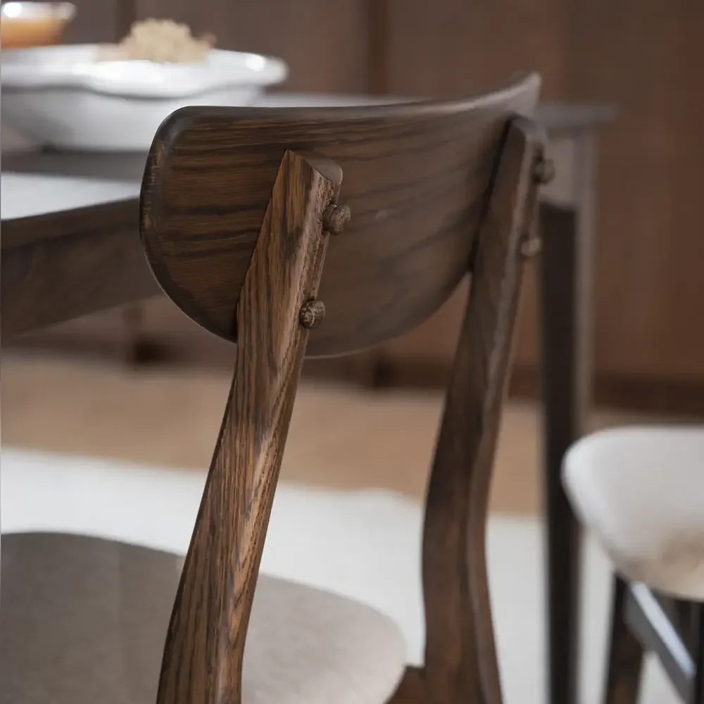 Rodham Stuhl braun Eiche/beige