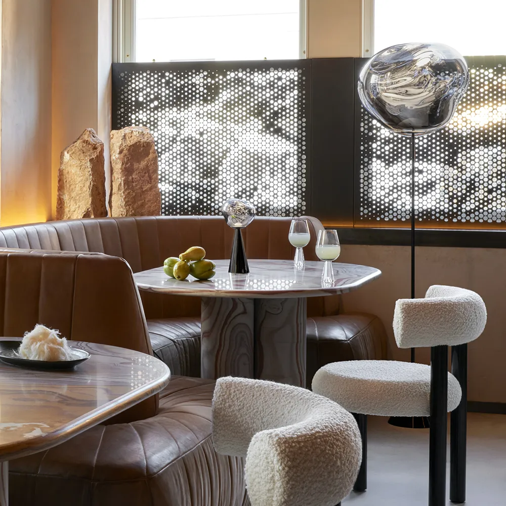 Melt Cone Slim Stehlampe Silver LED