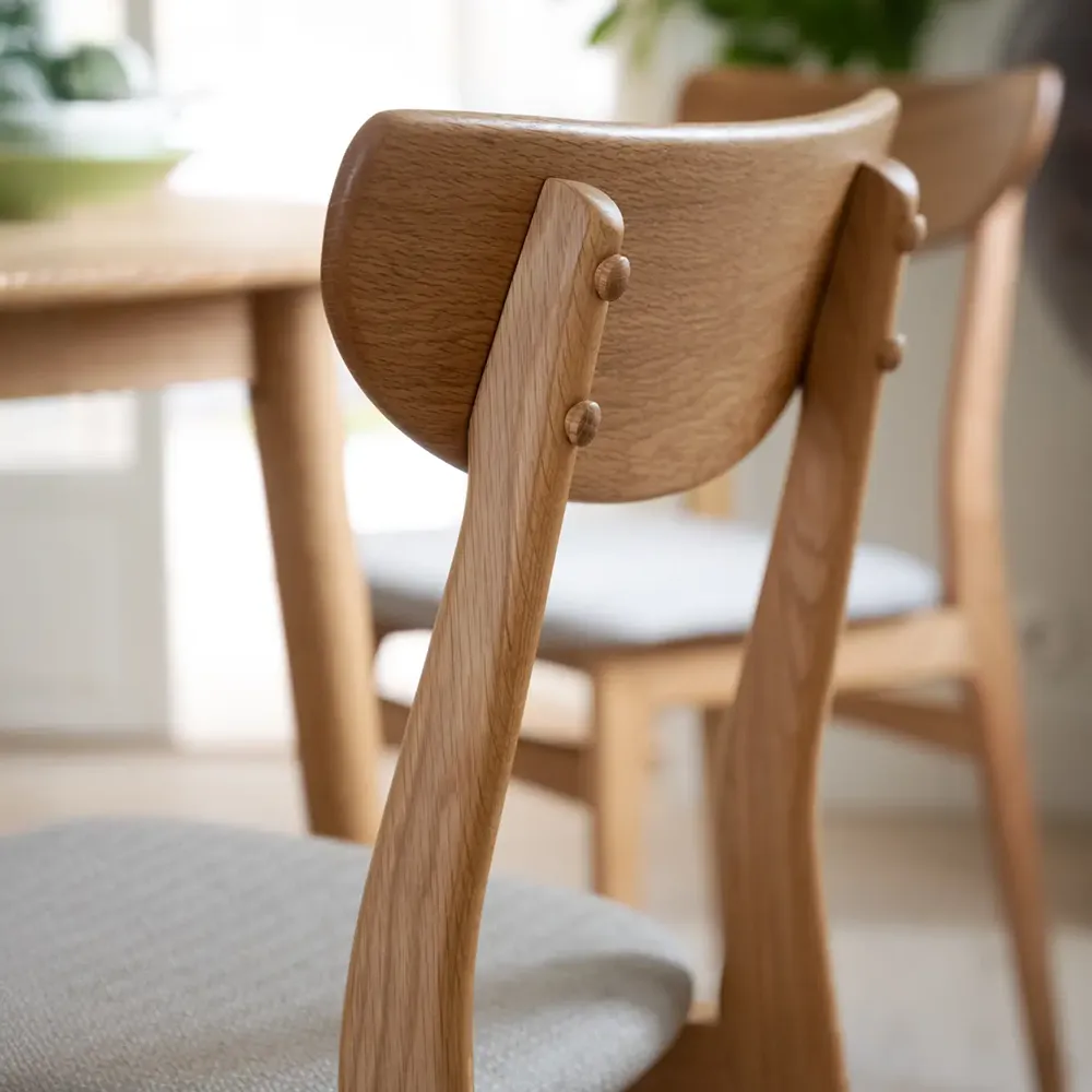 Rodham Stuhl Eiche/Grau-Beige