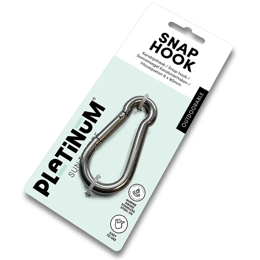 Edelstahl Befestigungsmaterial Karabinerhaken 8x80mm 