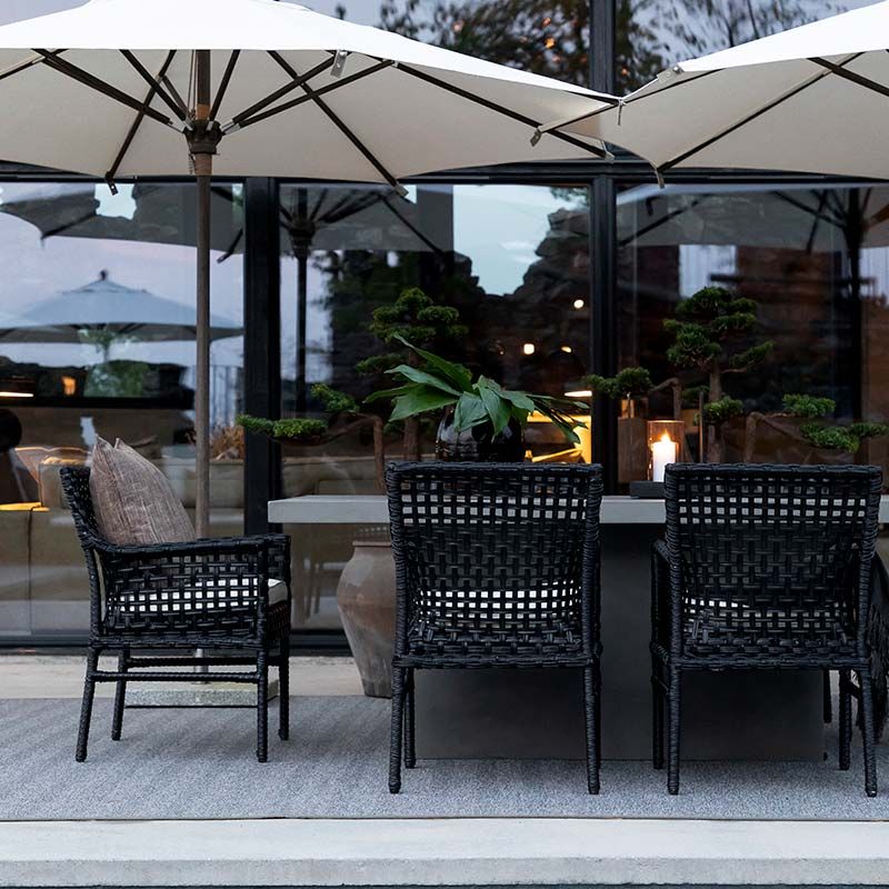 Sessel Santa Monica Rattan Schwarz exkl. Kissen