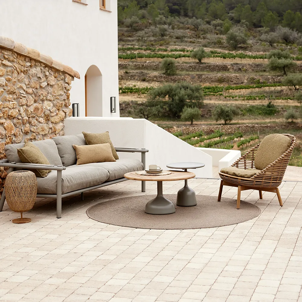 Sticks 2 Sitzer Sofa Taupe