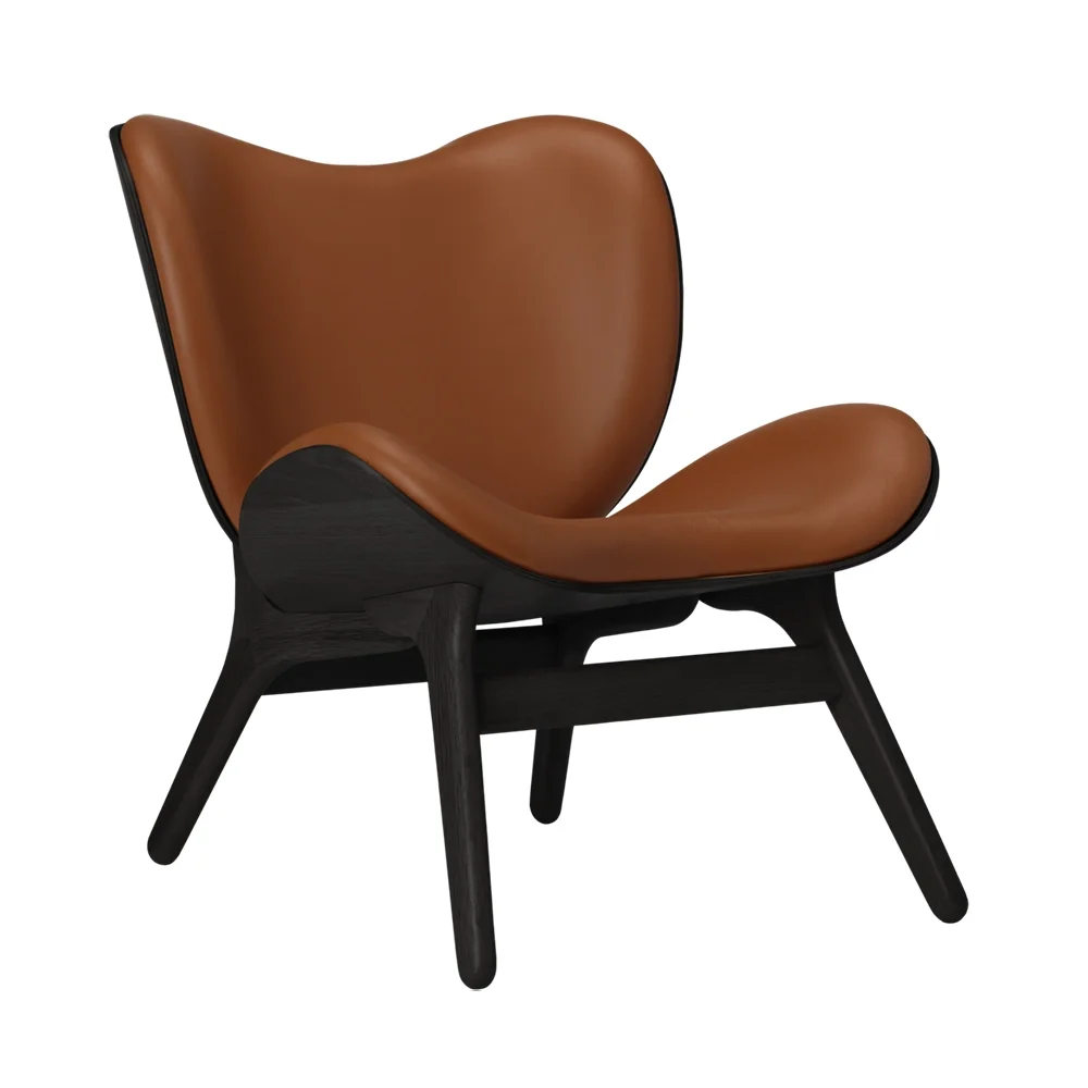A Conversation Piece Loungesessel Black Oak/Hope Leather Cognac