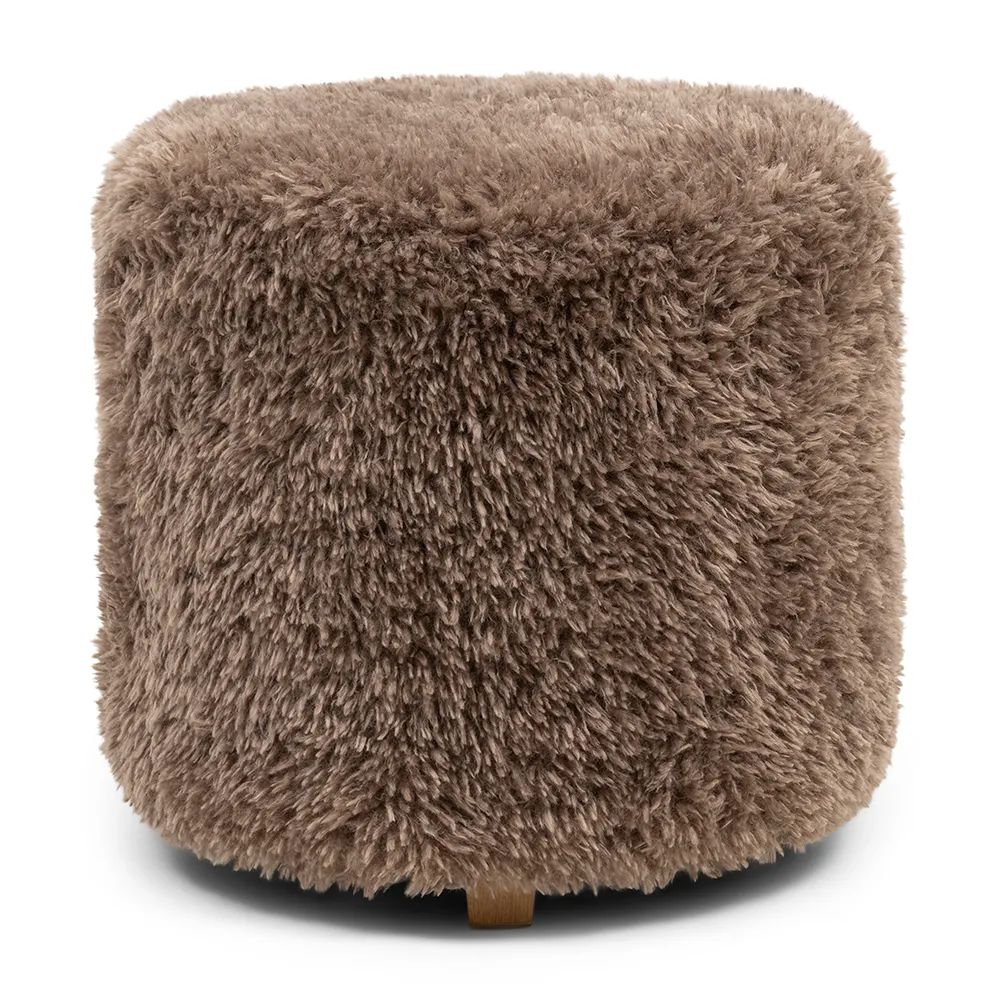 Fußhocker Bowery Raccoon Taupe