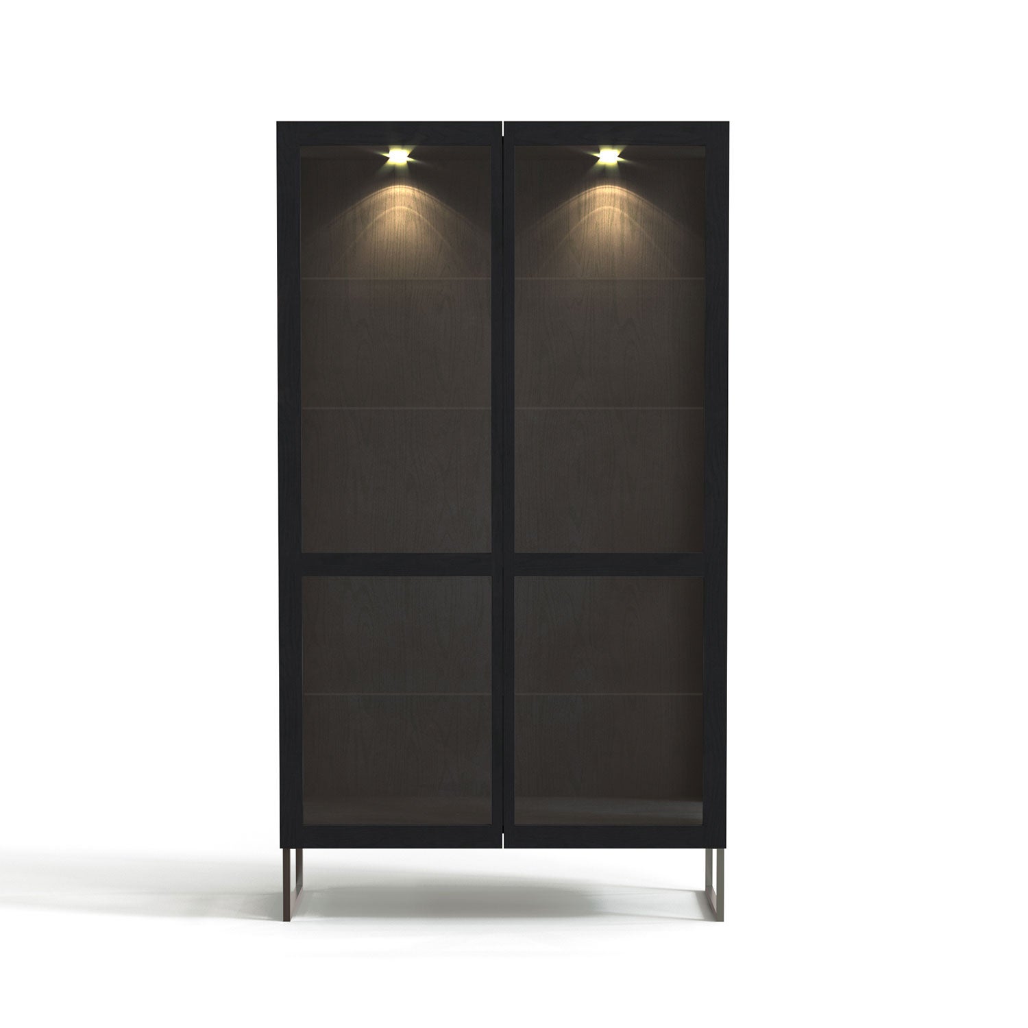 Sm452 Vitrinenschrank Eiche Weiß geölt 100X43X162Cm 
