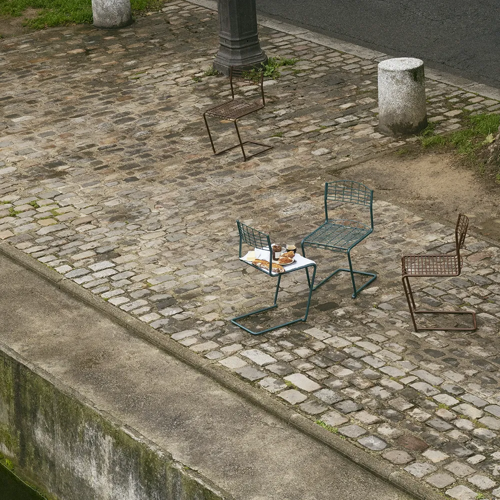 Stuhl High Tech Blue green