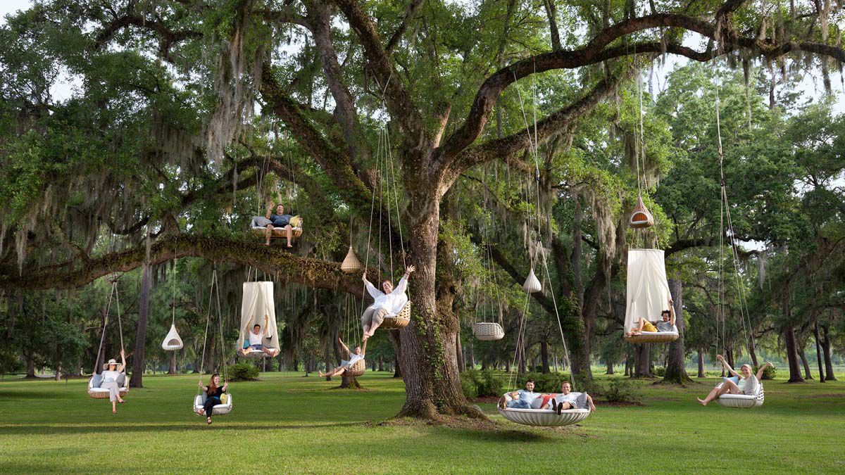 SwingMe Loungesessel, natur 