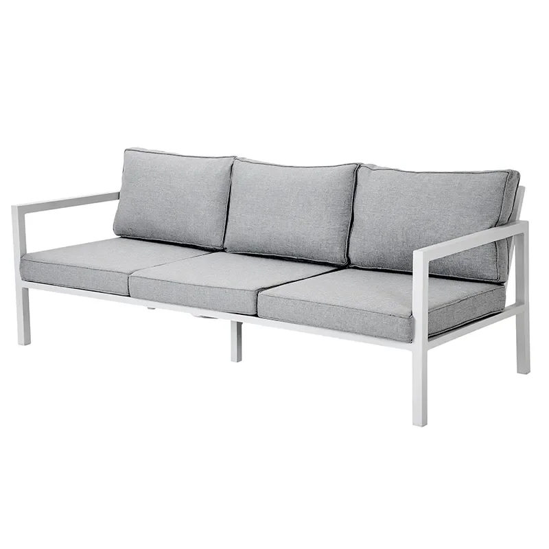 Belfort 3-sitzer-sofa   inklusive Kissen weiß / Peral Grey