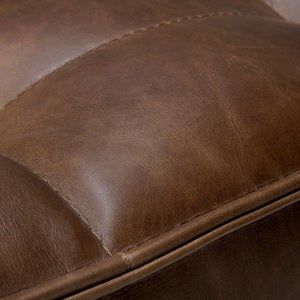 N701 Hocker - Kastanienbraunes Leder