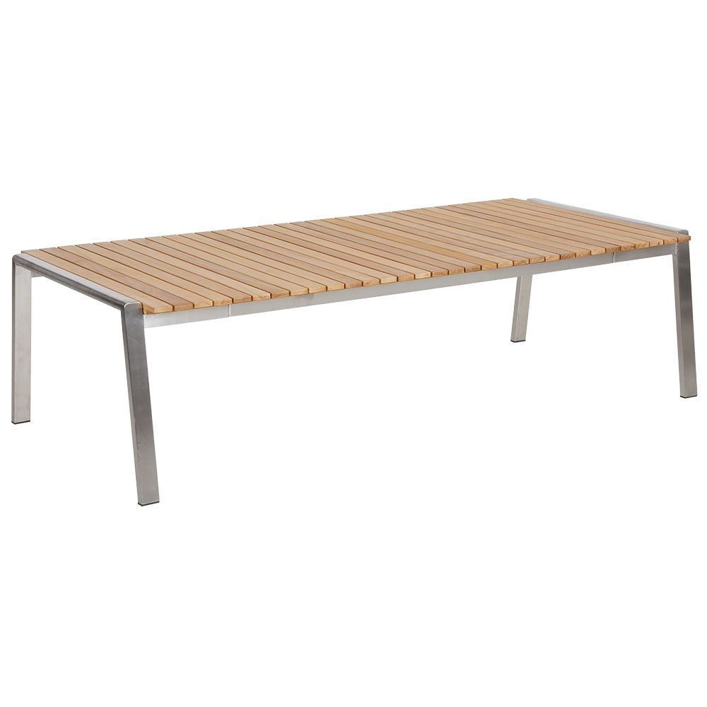 Naos Couchtisch 75x140 cm Teak/Edelstahl