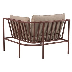 Collier Eckstück  Zin red / Teddy beige