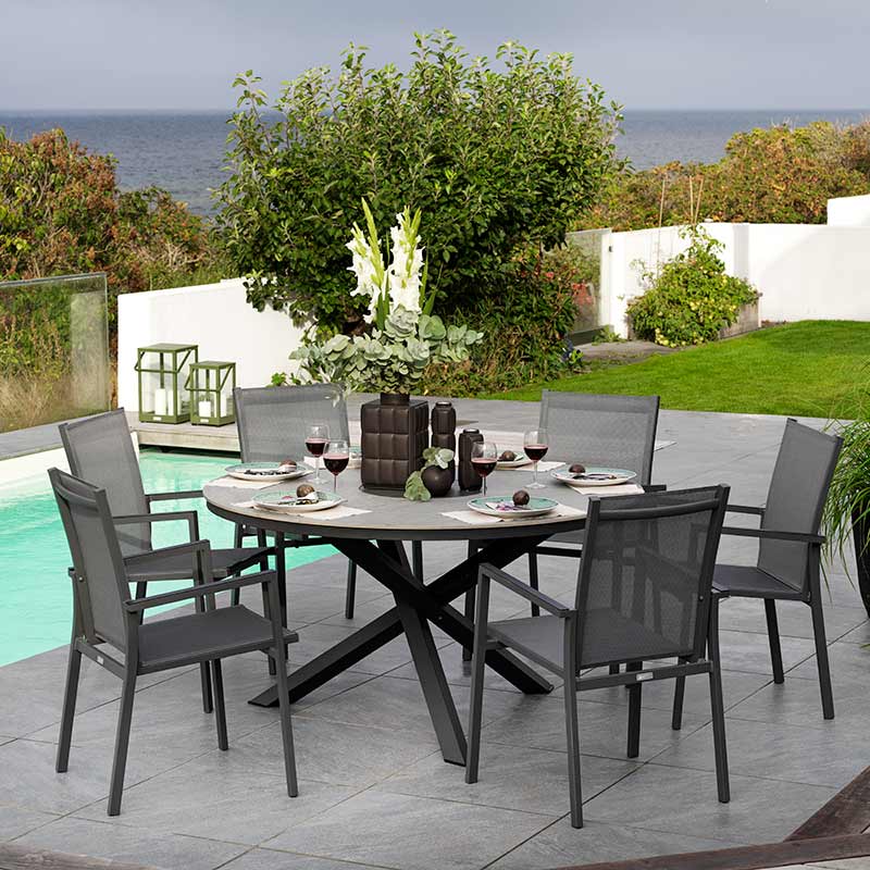 Kenora Esstisch 130 cm anthrazit