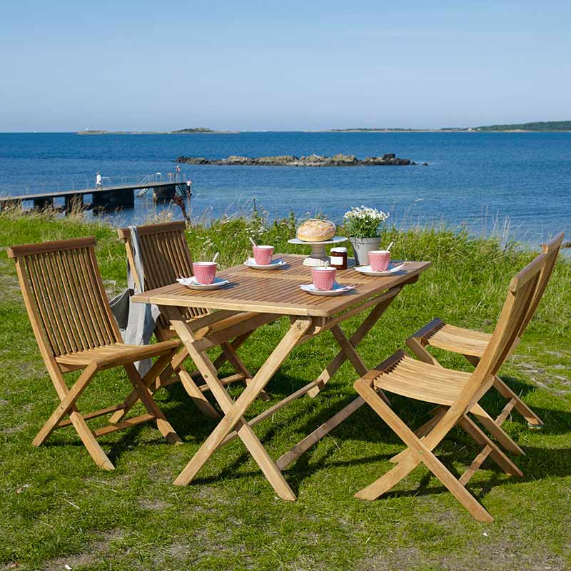 Turin Esszimmerstuhl Natur Teak