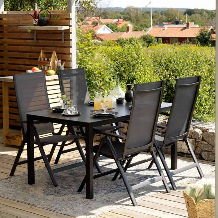 Rana Esstisch 90x150 cm schwarz