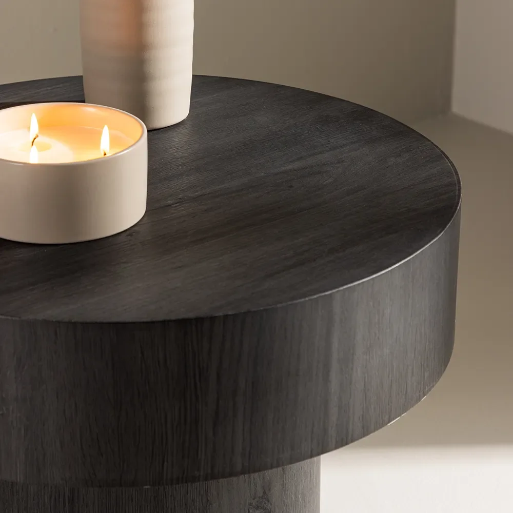 Malung Beistelltisch Ø50 cm Schwarz