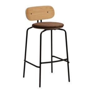Curious Barhocker Eiche/Schwarz Teddy Brown