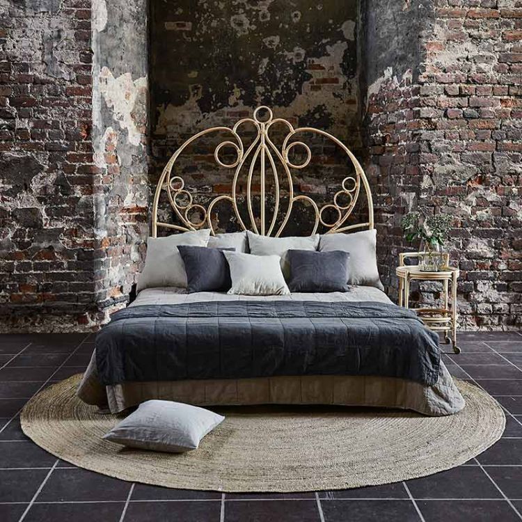 Kopfteil Natalia 180 cm Rattan Natur