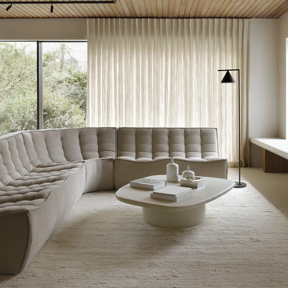 N701 3-Sitzer-Sofa Ecru