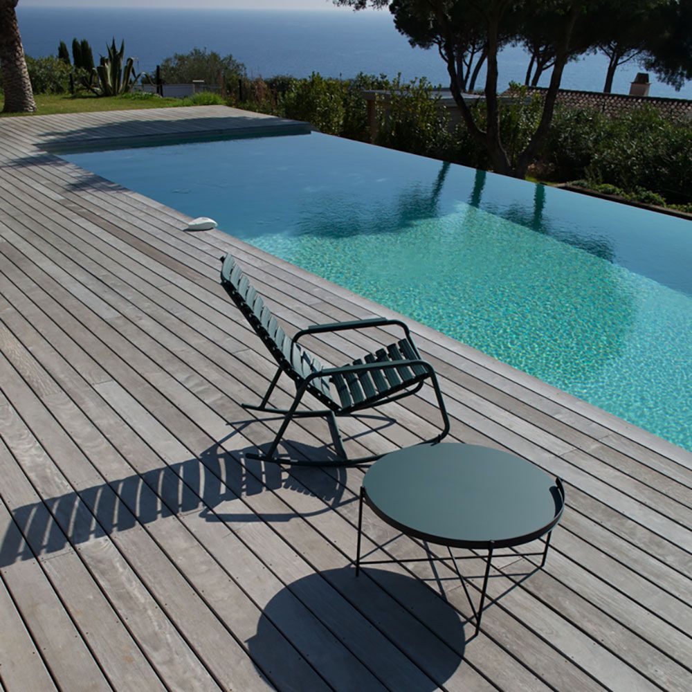 Edge Beistelltisch 46 cm Stahl schwarz