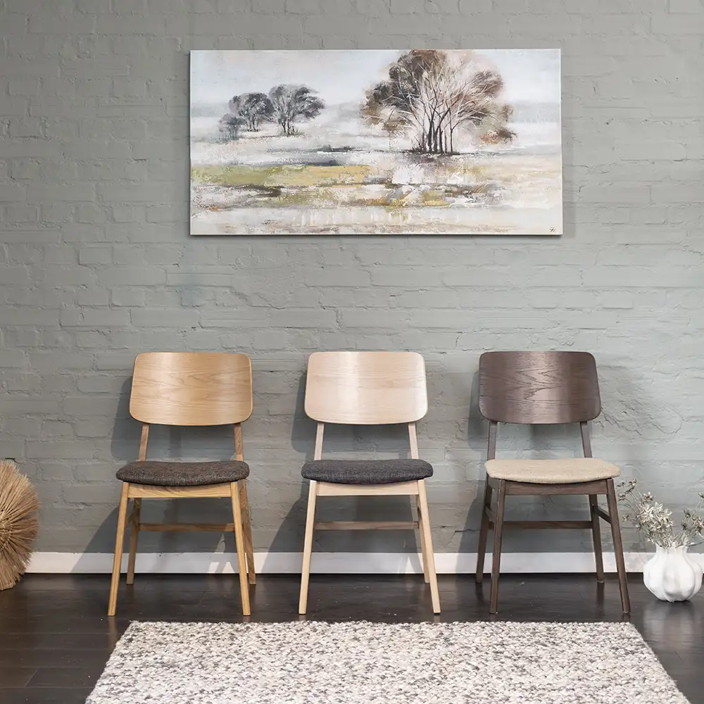 Stevie Dining Chair Eiche geölt/braun 2er-Pack