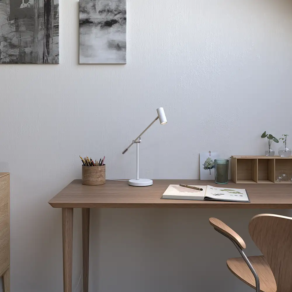 Cato Tischleuchte matt weiß 