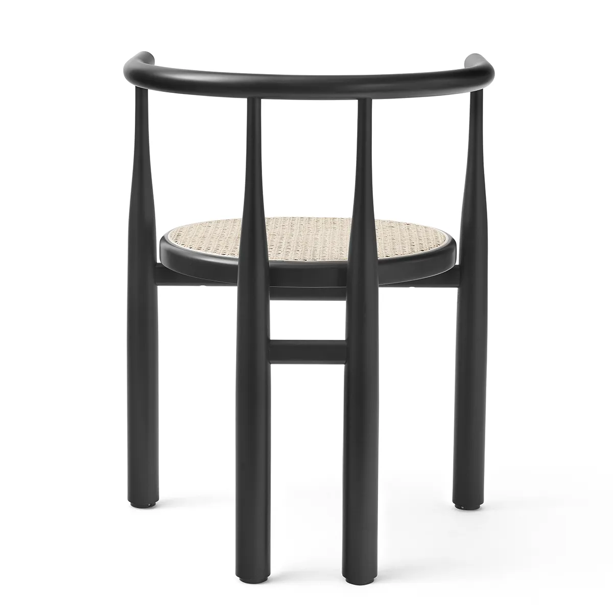 Armlehnstuhl Bukowski Rattan Black