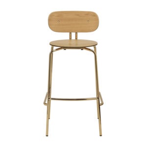 Curious Barhocker Eiche/Messing