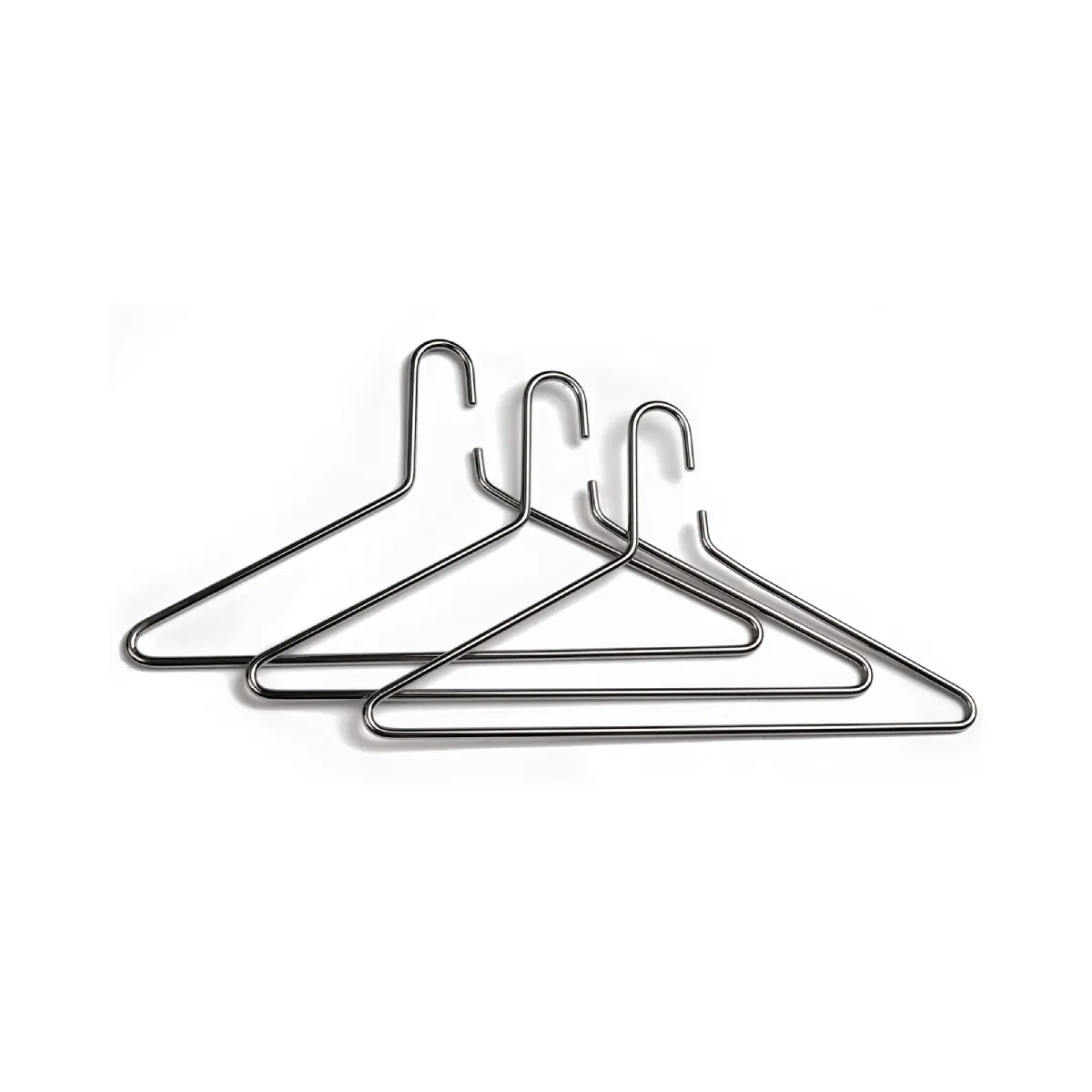 3er-Pack Kleiderbügel Triangel Chrom