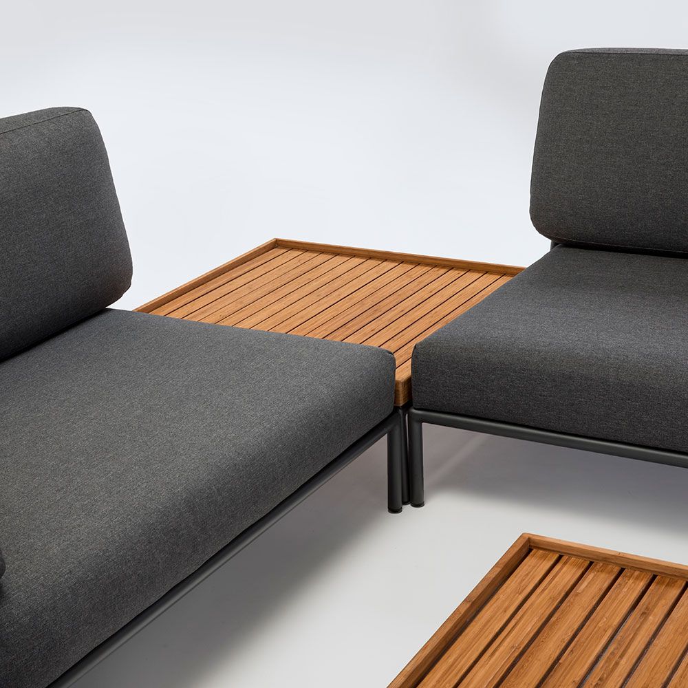 Level Couchtisch 81x81 cm Grau Aluminium