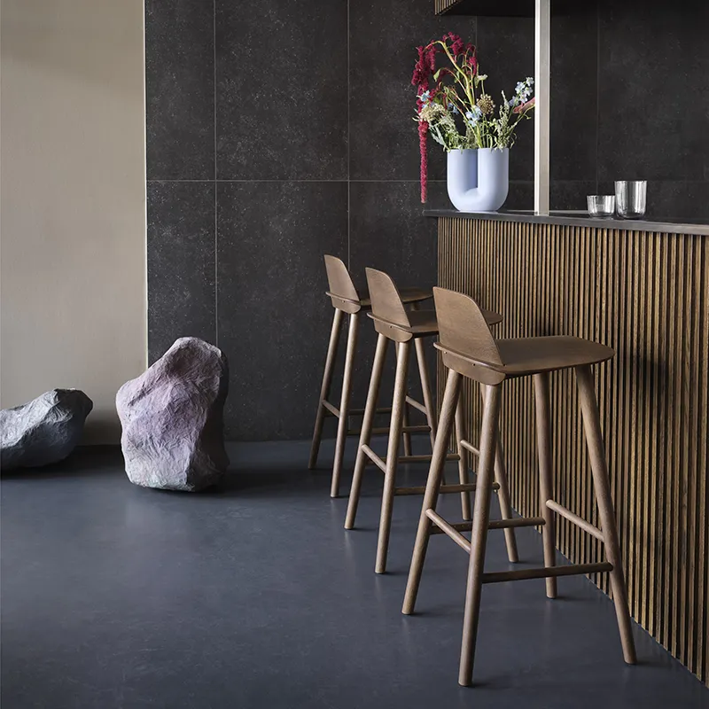 Nerd barhocker 75 cm - mit Metallfußstütze - Midnight Blue