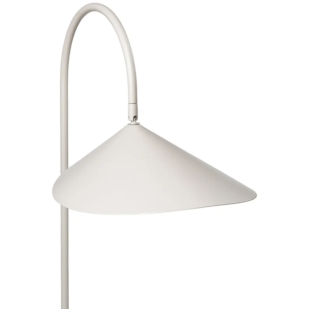 Verstellbare Stehlampe mit Travertinfuß Arum Cashmere