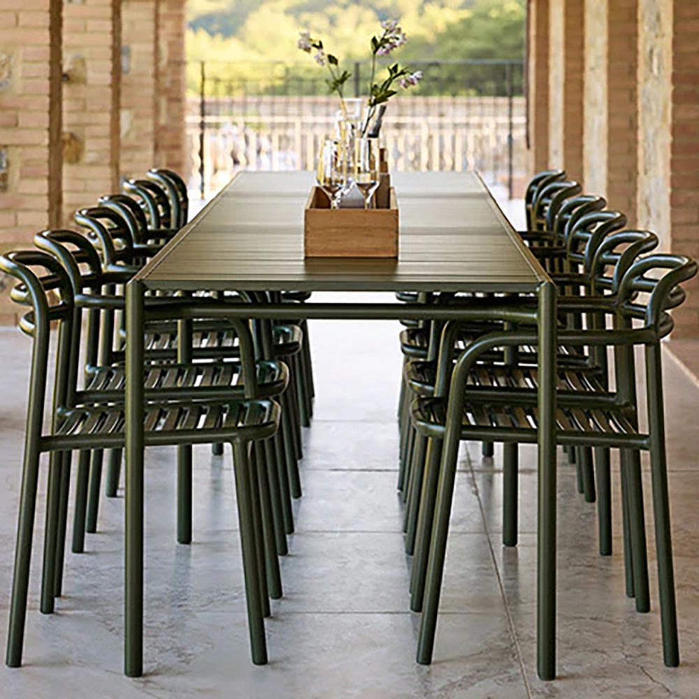 Bliss Esstisch-Verlängerungsplatte inkl. Beinen Dunkelgrünes Aluminium