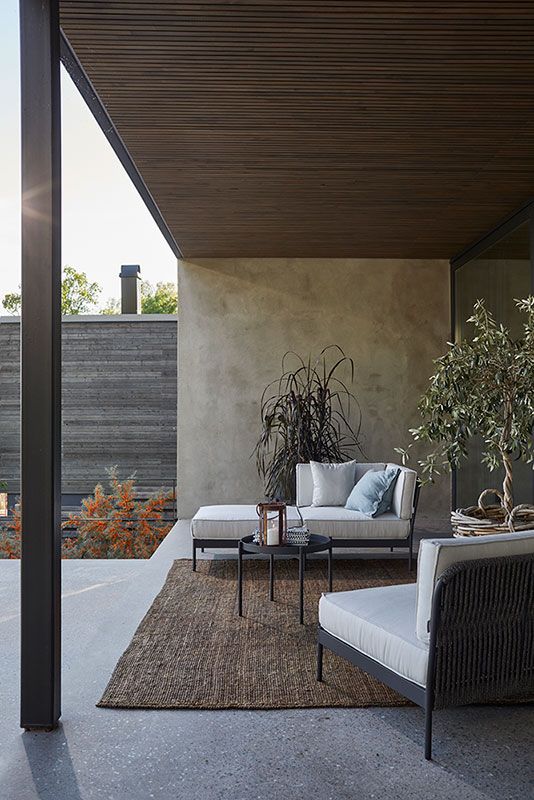 Lidö Fußhocker Grau