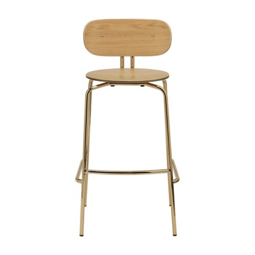 Curious Barhocker Eiche/Messing