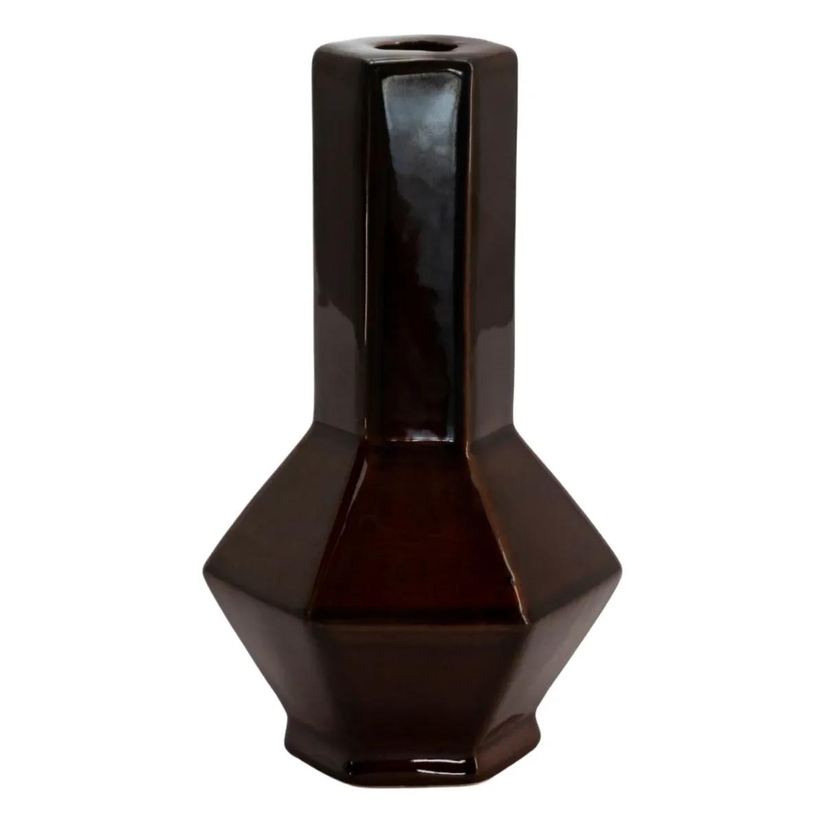 Axis large Kerzenständer 11,5x10,3x20 cm Steingut dark red