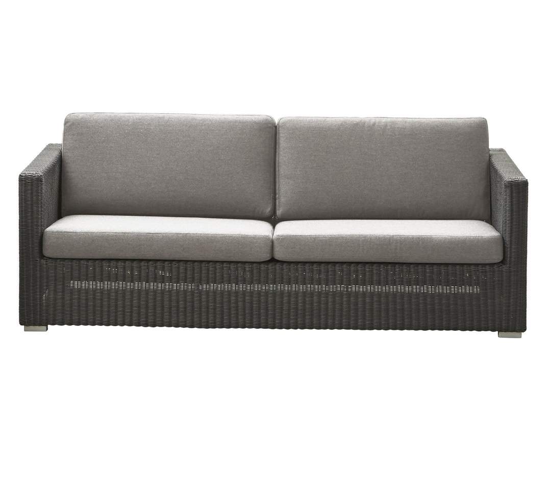 Chester 3 Sitzer Lounge Sofa Kissen Taupe