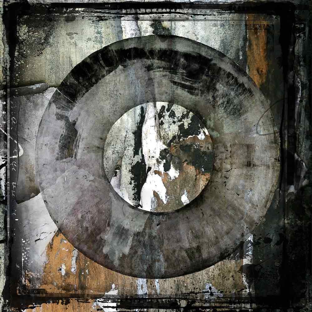 Wanddekoration Abstrakt Kreis Braun 100X100 cm