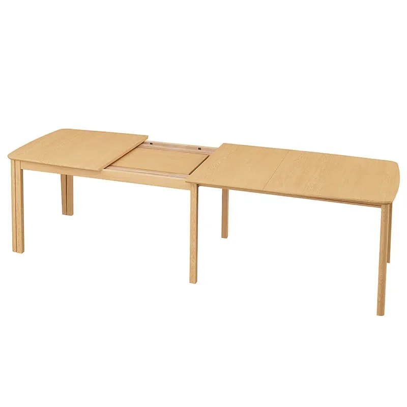 SM107 Esstisch 101x160-316-368 cm Massive Eiche, naturgeolt