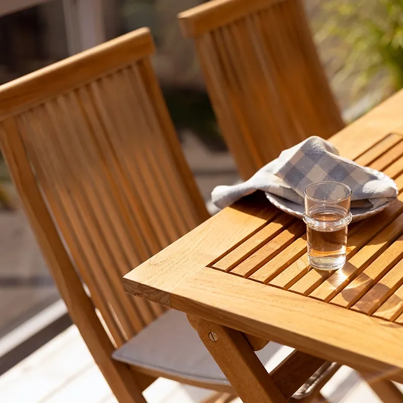 Turin Esszimmerstuhl Natur Teak 