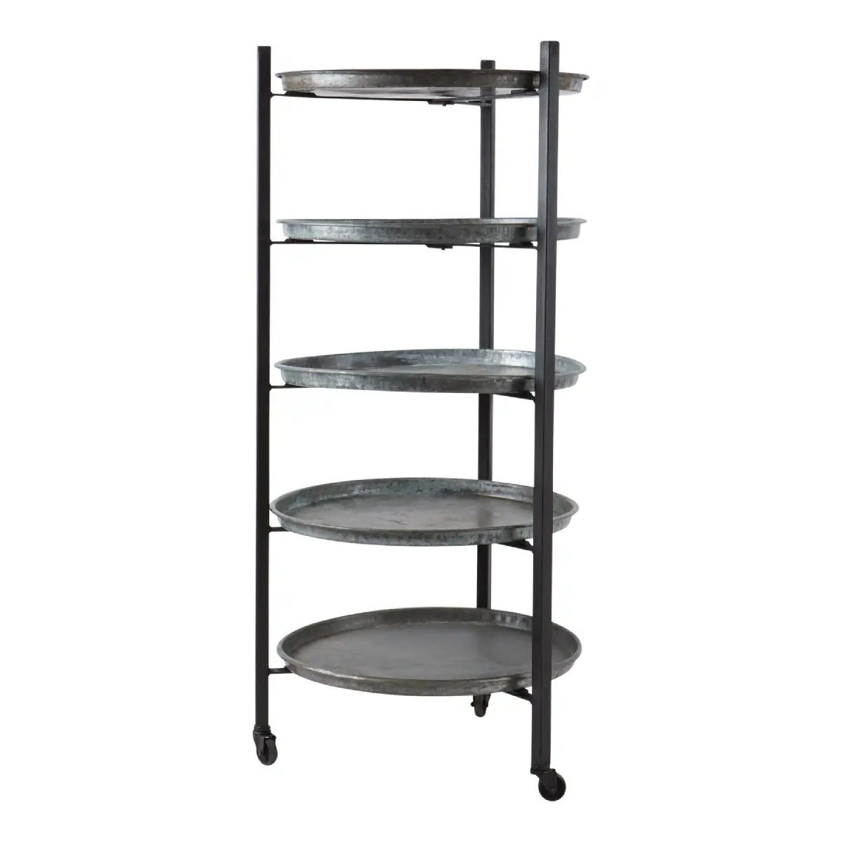 TREASURE Regal Schwarz/Braun ~Ø60 x H125 cm