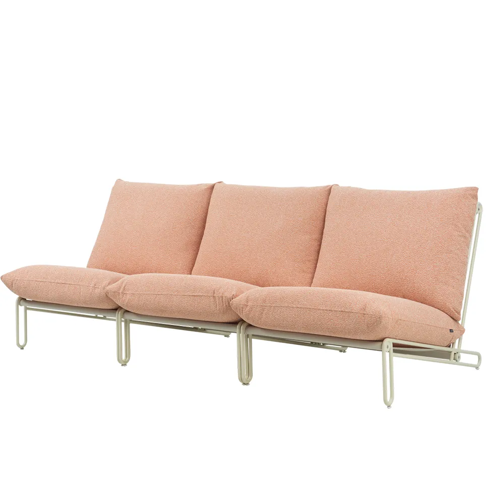 Blixt sessel  Pearl white / Teddy orange