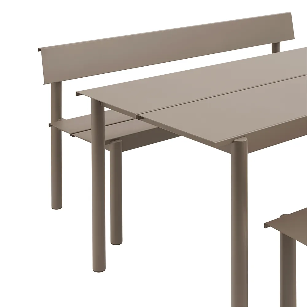 Linear Steel Esstisch 200X75 cm Taupe