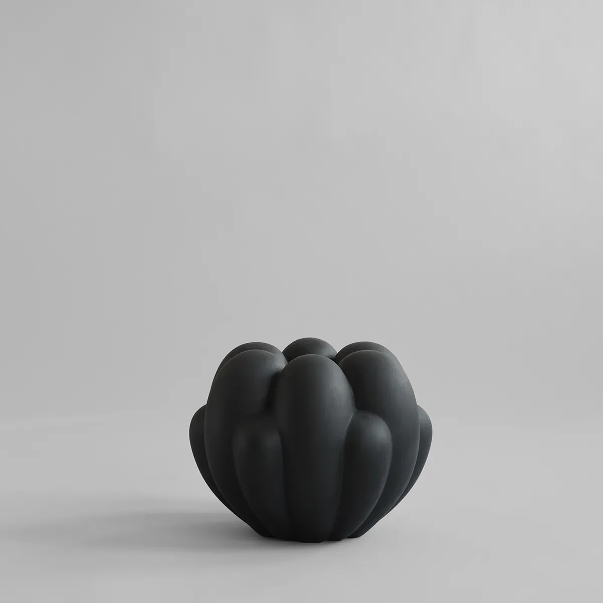 Handgefertigte Vase Bloom Mini Black H27 cm