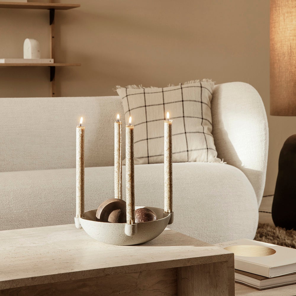 Calm Kissenbezug 50x50- Camel / Black Ferm Living