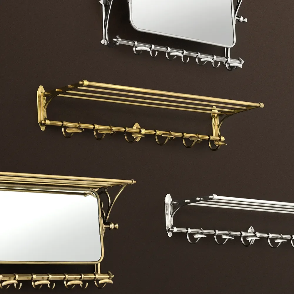 Coatrack Arini antique brass finish