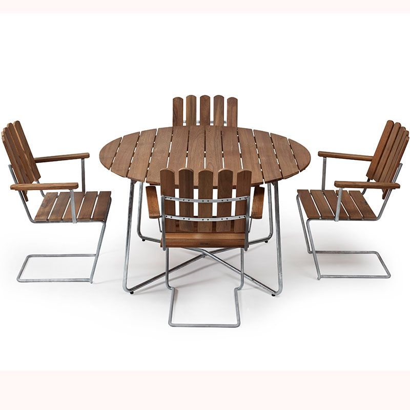 Tabelle 9A 100 Unbehandeltes Teakholz / Feuerverzinkter Rahmen