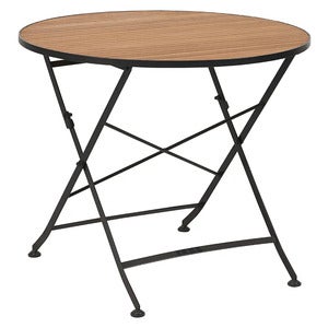 Brewer tisch Ø 85 cm  Schwarz / Teak