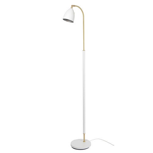 Deluxe Stehleuchte Weiß/Messing Mr16 Inkl Lichtquelle