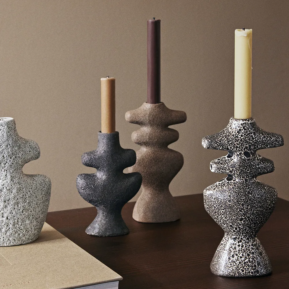 Yara Candle Holder - Small - Rustic Iron