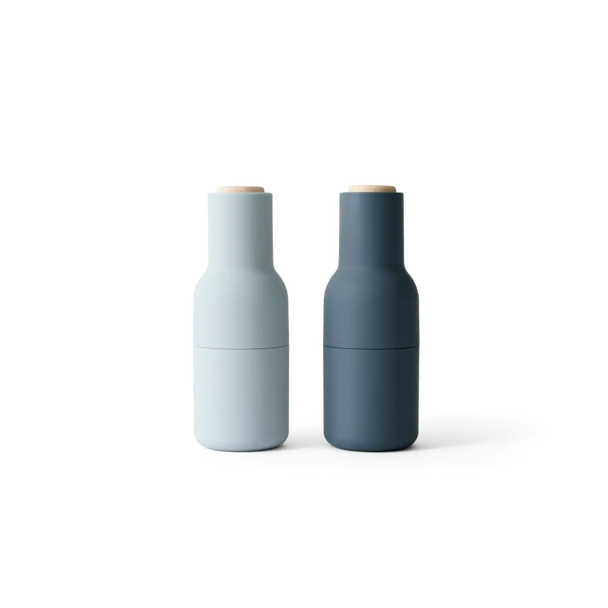 Bottle Grinder 2er-Pack Groß - Blau / Buche